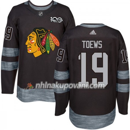 Chicago Blackhawks Dresy Jonathan Toews 19 1917-2017 100th Anniversary Adidas Černá Authentic - Pánské Chicago Blackhawks Dresy Jonathan Toews 19 1917-2017 100th Anniversary Adidas Černá Authentic - Pánské